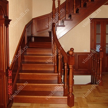 фотография Лестница c поворотом на 90° d25v в интерьере